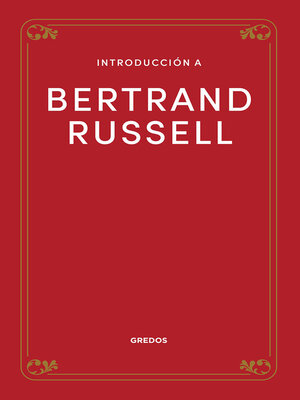 cover image of Introducción a Bertrand Russell